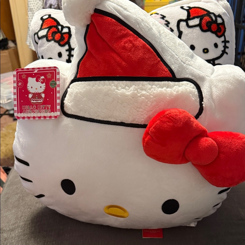 ADORABLE SET - 2 pack decorative pillow set! Hello Kitty Festive Pillows!